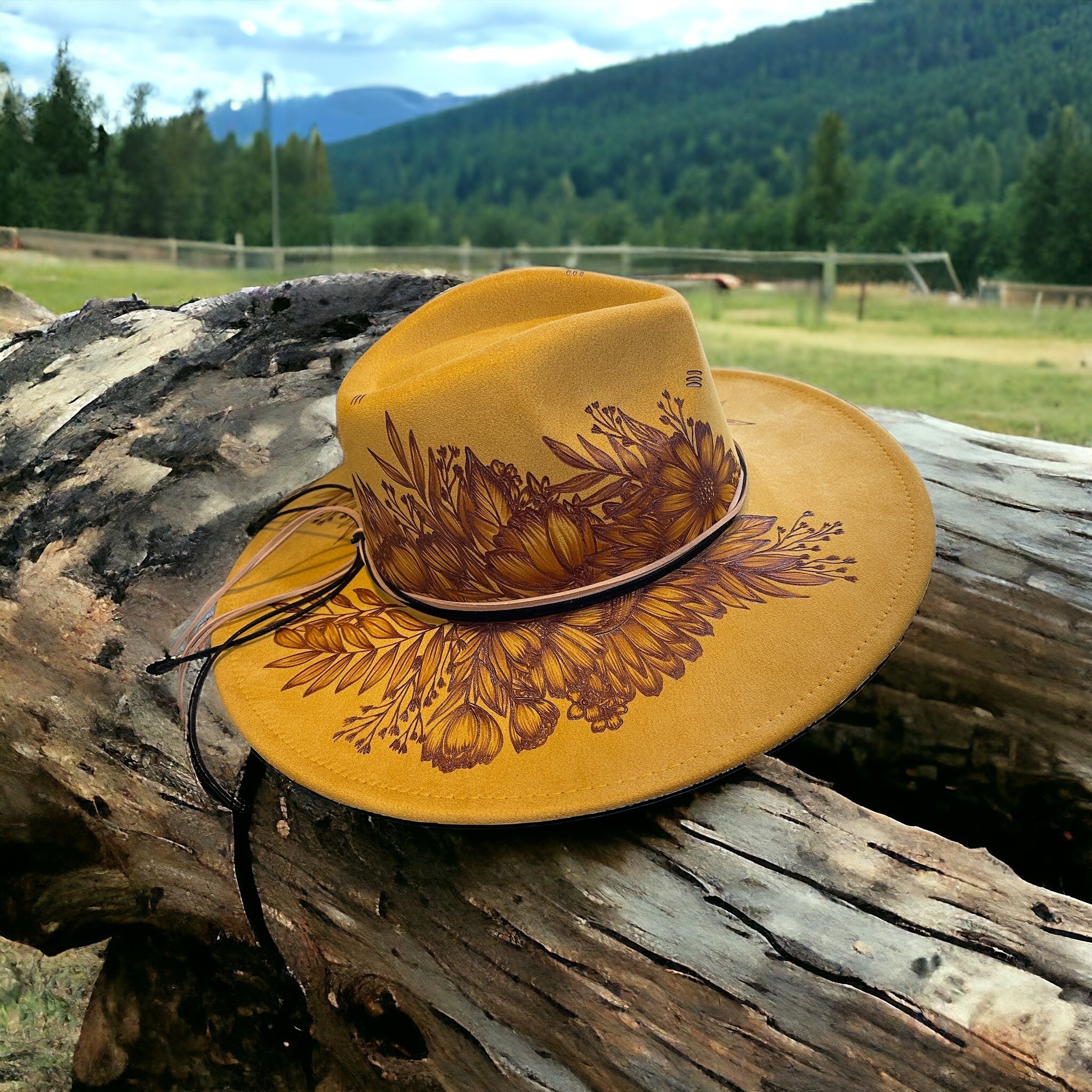Aurelia- Burned Wide Brim Hat
