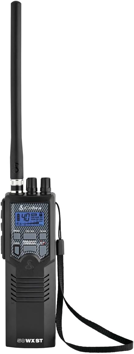 Cobra HH50WXST Handheld CB Radio - Emergency Radio with Access to Full 40 Channels and NOAA Alerts, Earphone Jack, 4 Watt Power Output