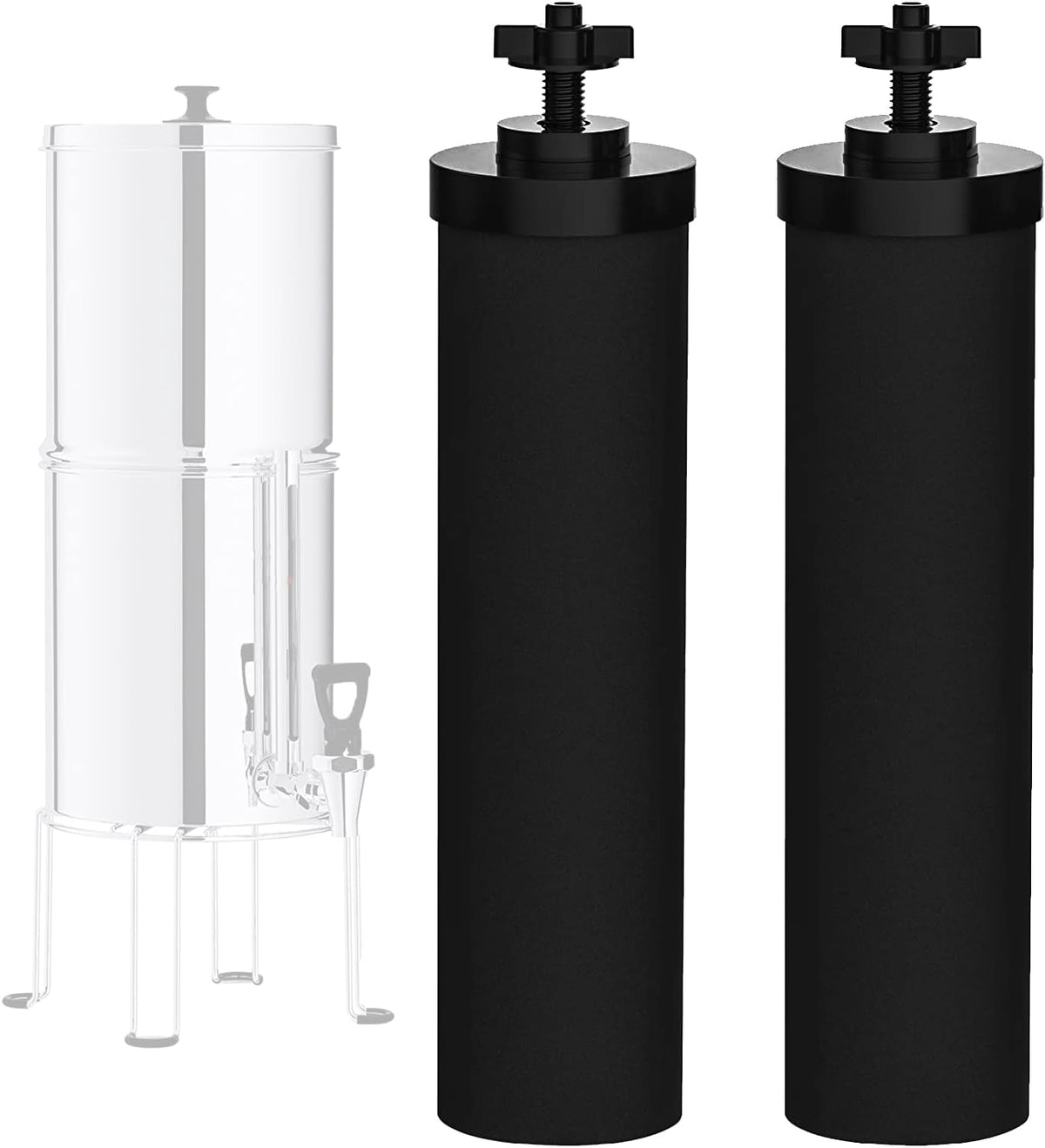 NSF/ANSI 42 Certified Black Purification Elements, for BB9-2® Water Filters Replacement, Pack of 2
