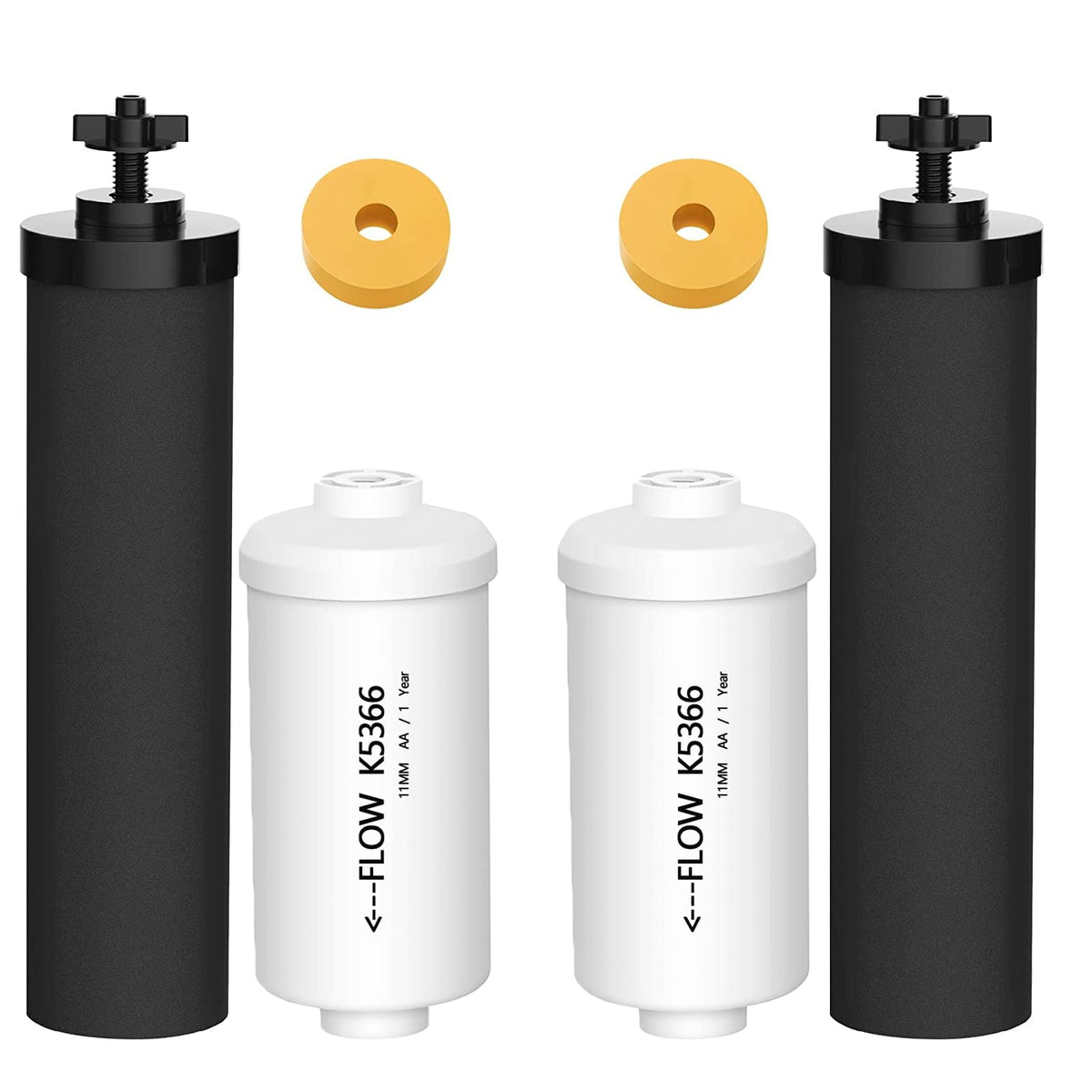 NSF/ANSI 42 Certified Black Purification Elements, for BB9-2® Water Filters Replacement, Pack of 2