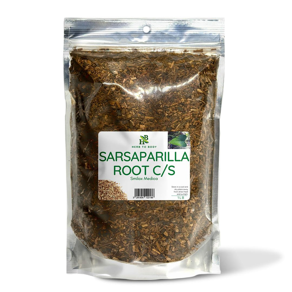 Herb To Body Sarsaparilla Root Cut & Sifted – 4 oz, Wildcrafted Dried for Sarsaparilla Tea & Herbal Tea for Wellness and Traditional Uses