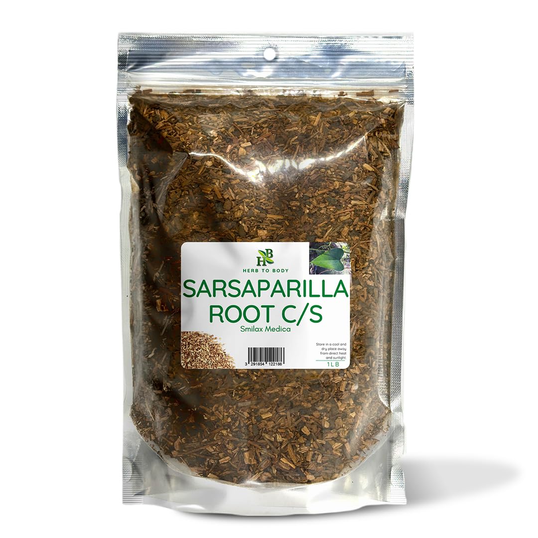Herb To Body Sarsaparilla Root Cut & Sifted – 4 oz, Wildcrafted Dried for Sarsaparilla Tea & Herbal Tea for Wellness and Traditional Uses
