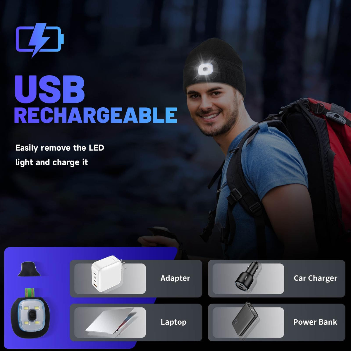 Keains Unisex Beanie with Light