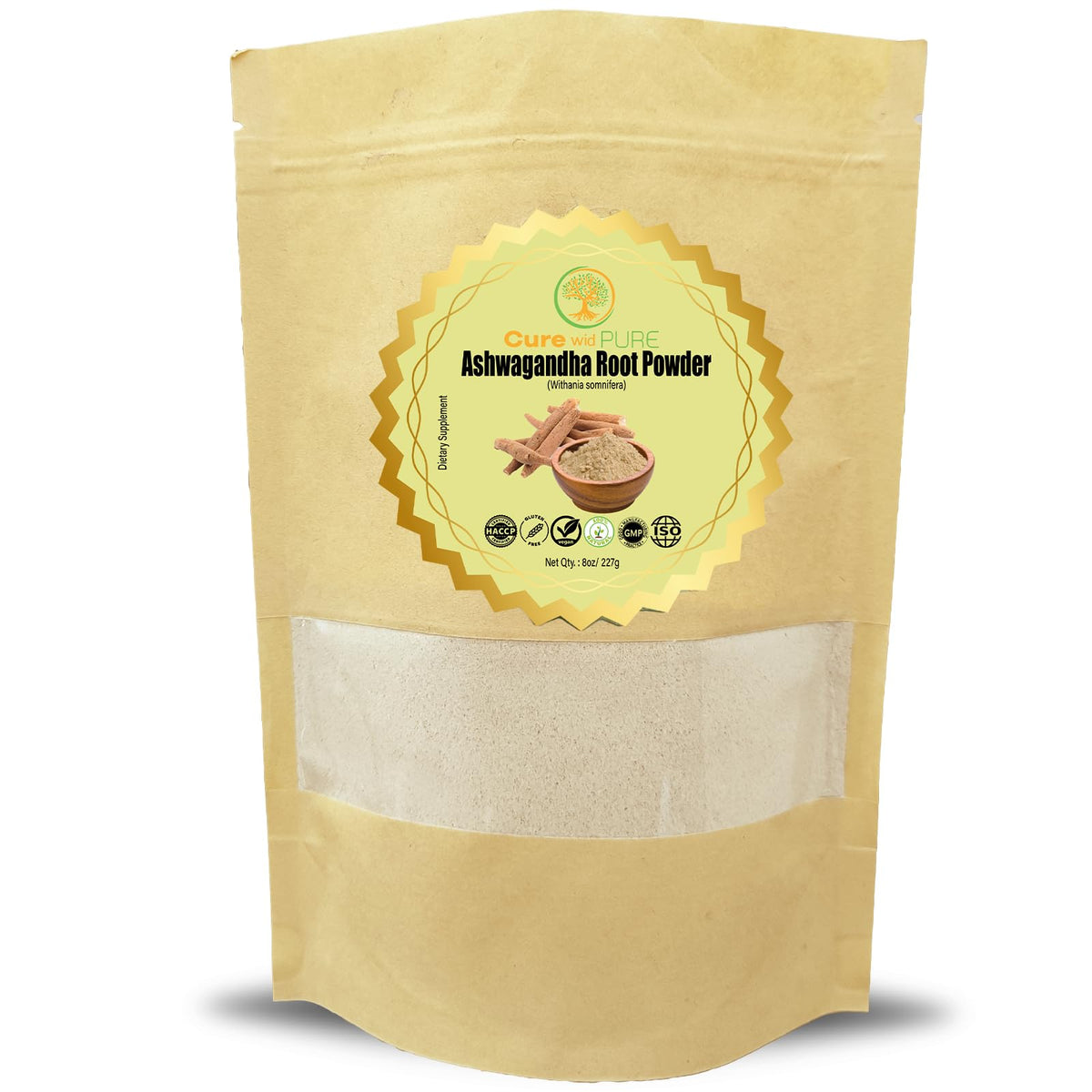 Cure wid Pure Organic Ashwagandha Root 4oz Cut & Sifted Ashwagandha Tea