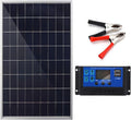 Solar Panel Kit 10W 12V Mono crystalline with 10A Solar Charge Controller + Extension Cable with Battery Clips
