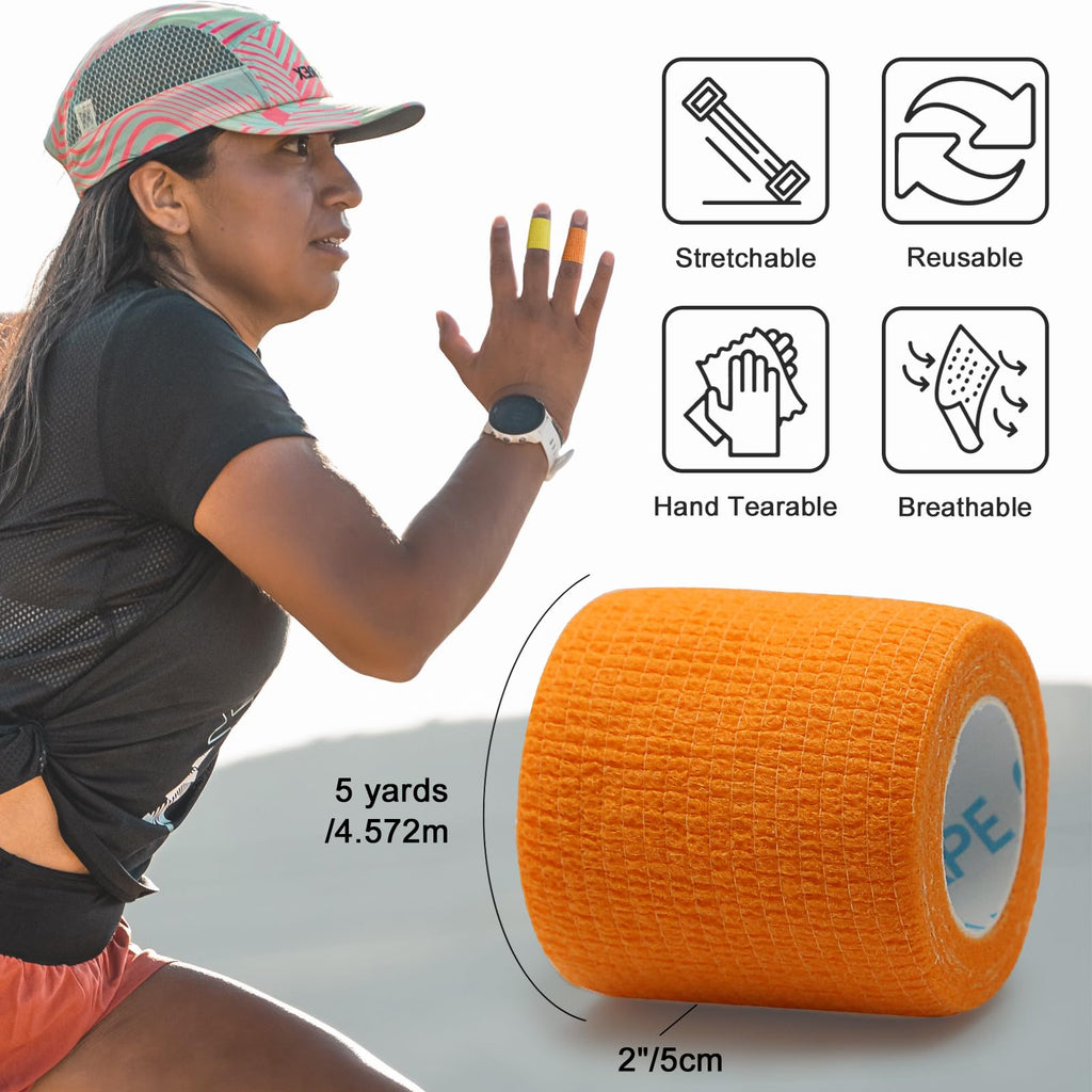 OK TAPE Self Adherent Cohesive Bandages Wrap 12Packs 2" x 5 Yards