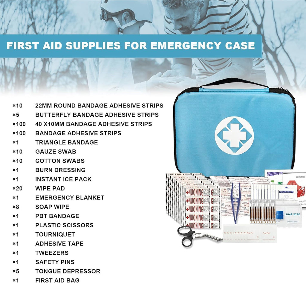 First Aid Kit - 300 Pieces - Car, Home, Camping Essentials