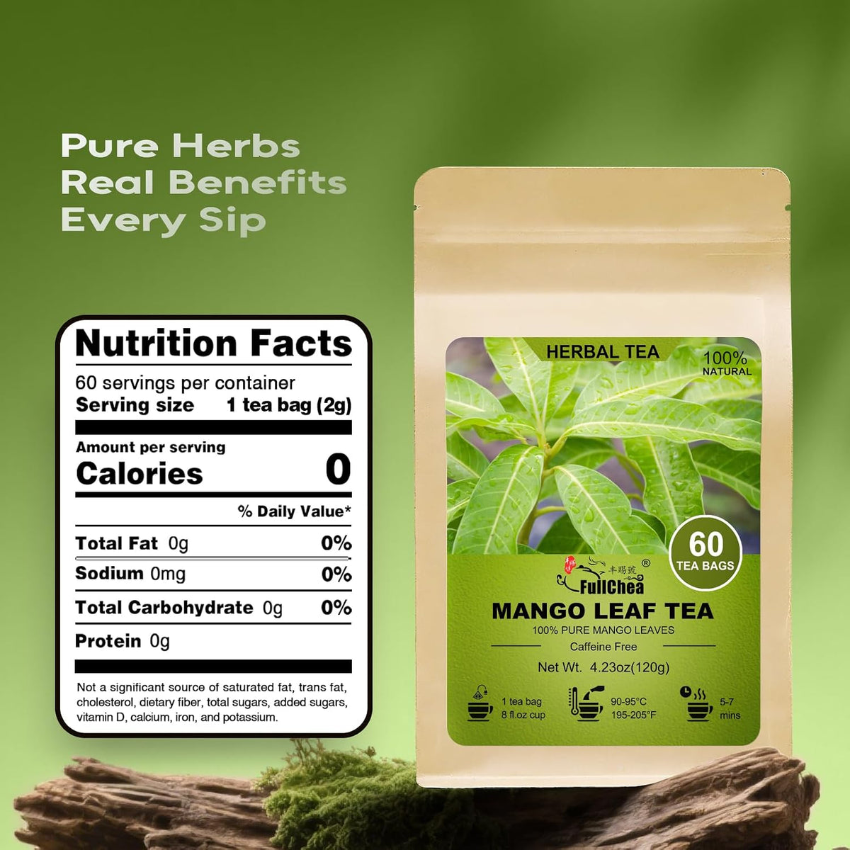 FullChea - Burdock Root Tea Bags, 40 Count, Premium Burdock Root