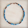 **Genuine Frosted American Turquoise Boho Collar Necklace 263q