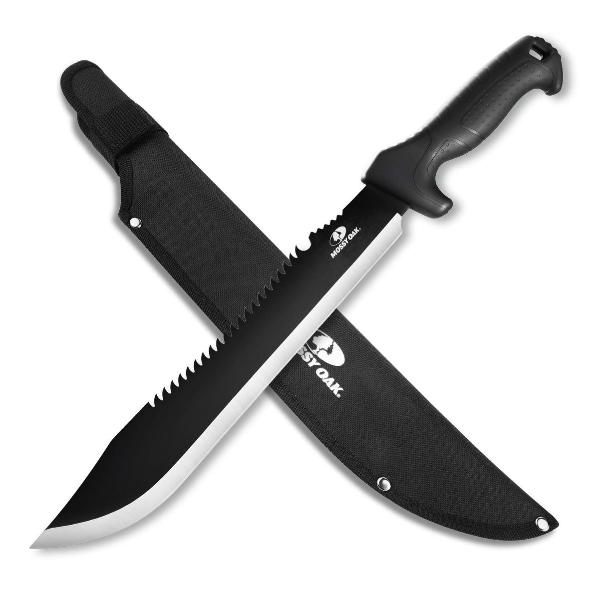 Mossy Oak 16" Heavy Duty Machete with Saw and Sheath