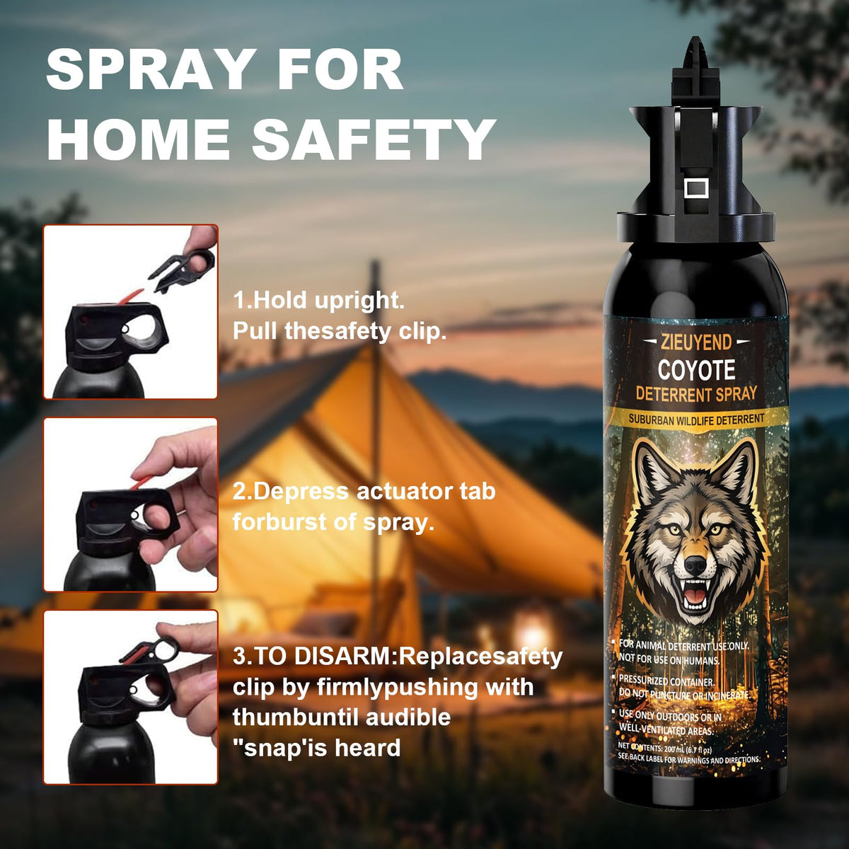 Pepper Spray for Camping & Hiking Protection – Maximum Strength Self Defense