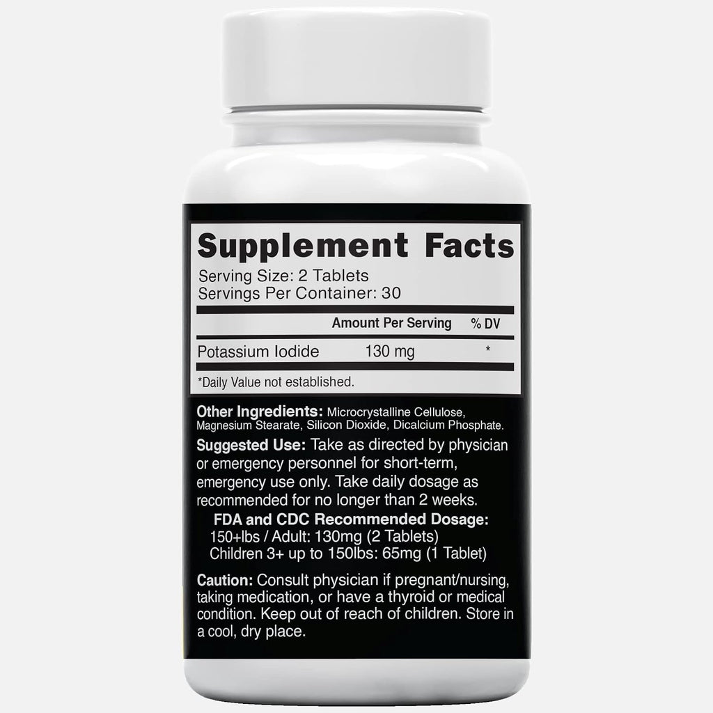 Nutri Potassium Iodide Tablets, 130mg - 120 Tablets (2 Pack)