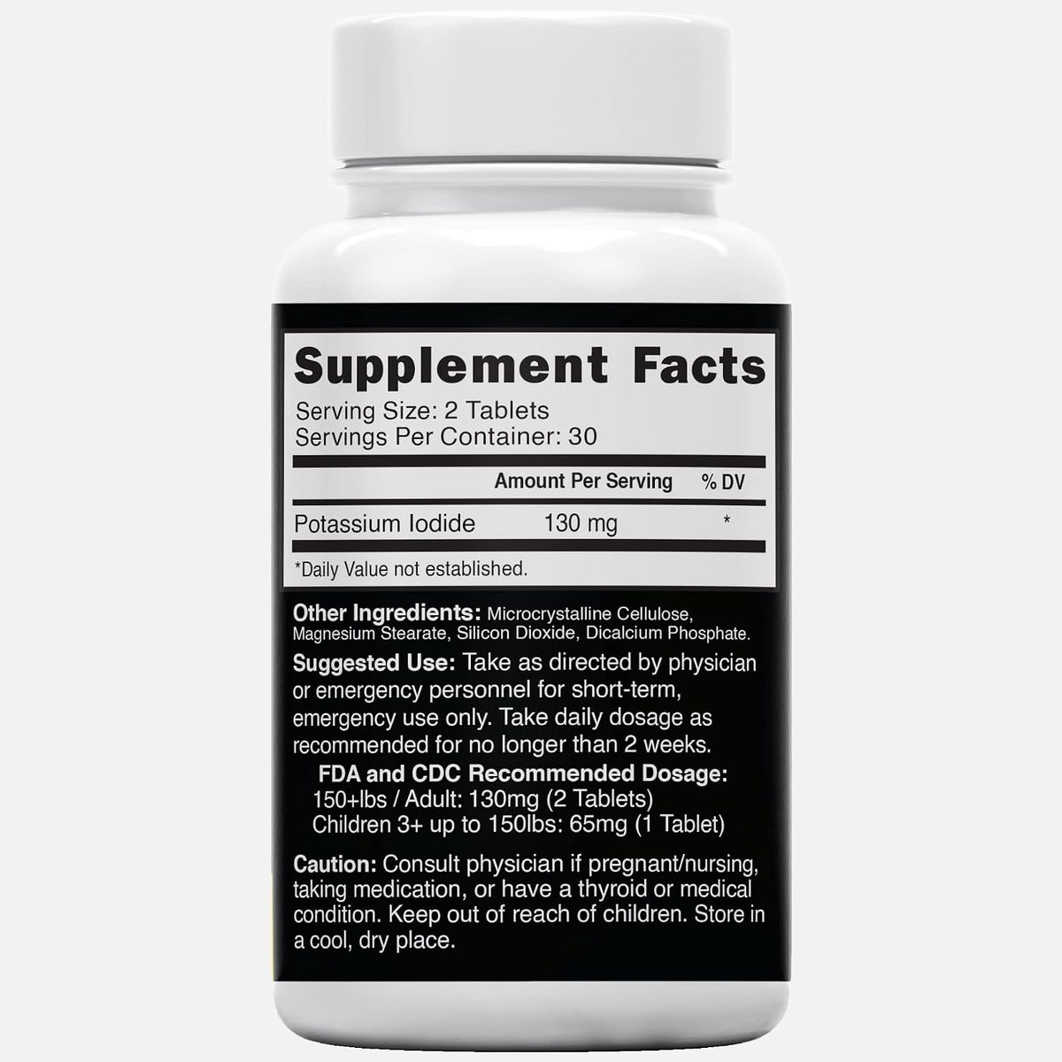 Nutri Potassium Iodide Tablets, 130mg - 120 Tablets (2 Pack)