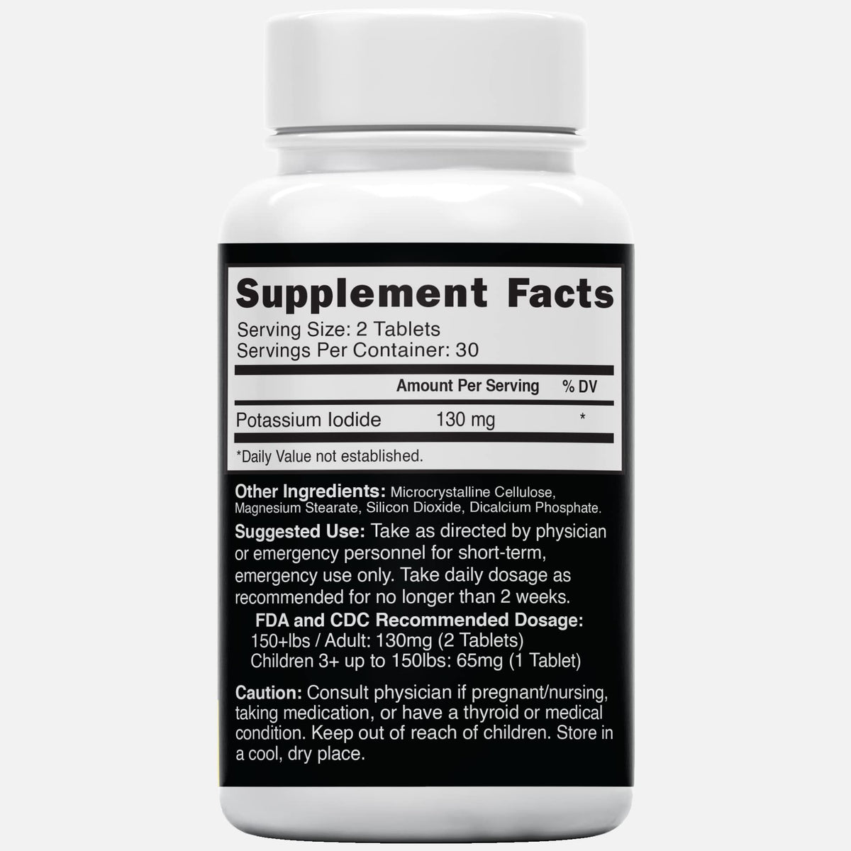 Nutri Potassium Iodide Tablets, 130mg - 120 Tablets (2 Pack)