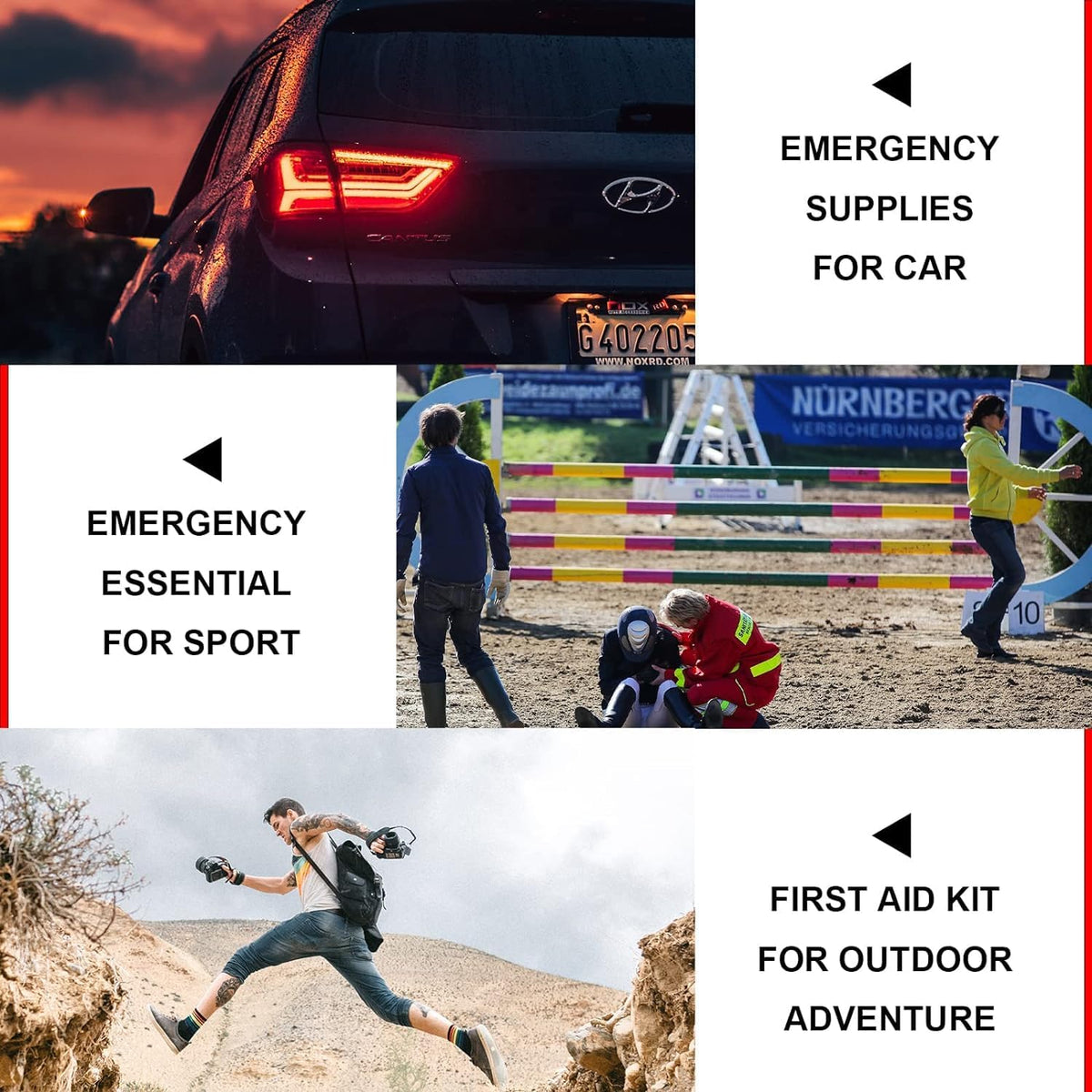 First Aid Kit - 300 Pieces - Car, Home, Camping Essentials