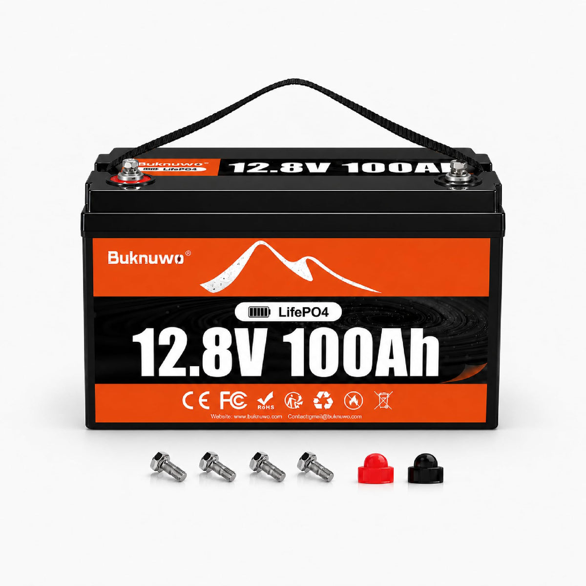 12V 100Ah LiFePO4 Lithium Battery with Bluetooth,15000+ Cycles Lithium Battery for Trolling Motor, Off-Grid,Boat,RV, Marine, Solar (12.8V 100Ah-Bluetooth)