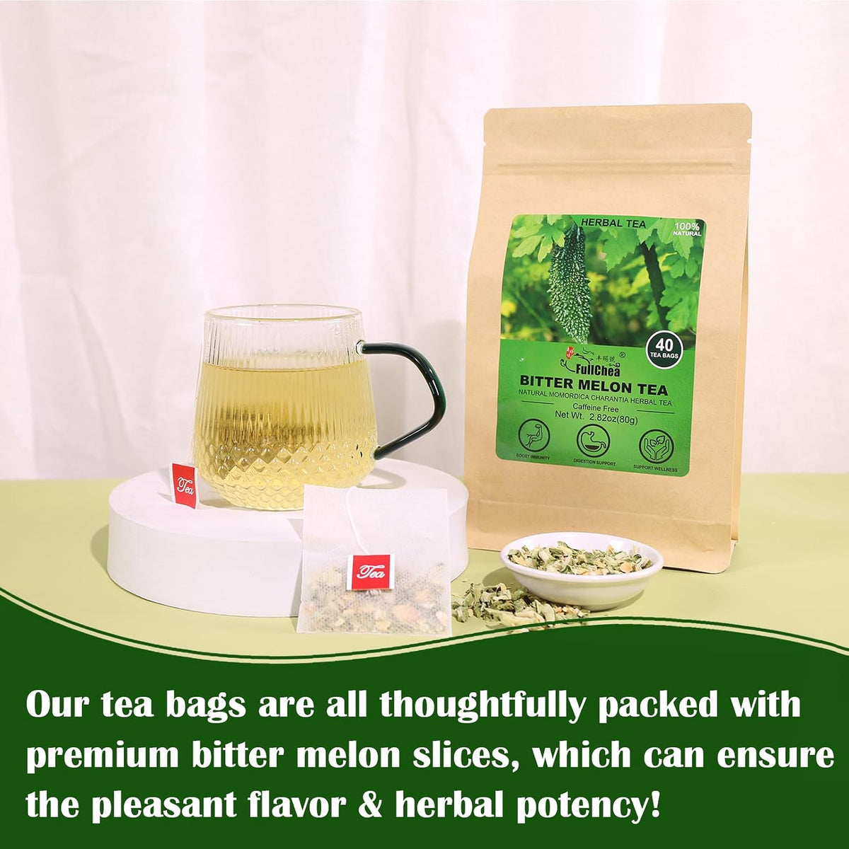 FullChea - Burdock Root Tea Bags, 40 Count, Premium Burdock Root
