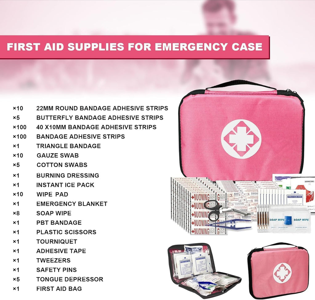 First Aid Kit - 300 Pieces - Car, Home, Camping Essentials