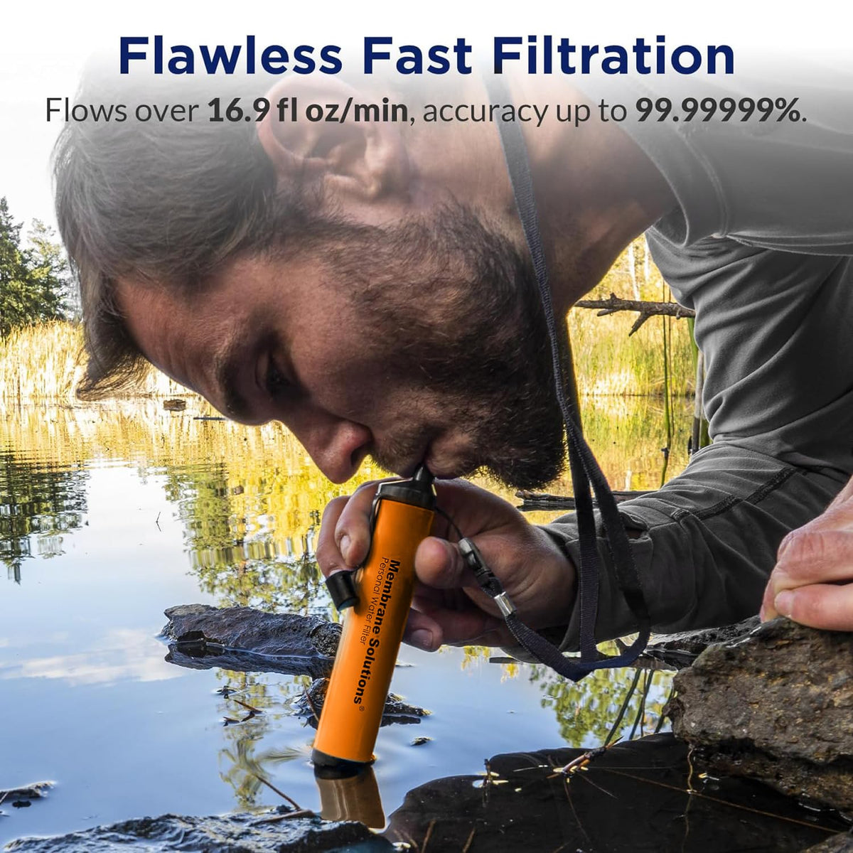 Membrane Solutions Personal Water Filter Straw S1