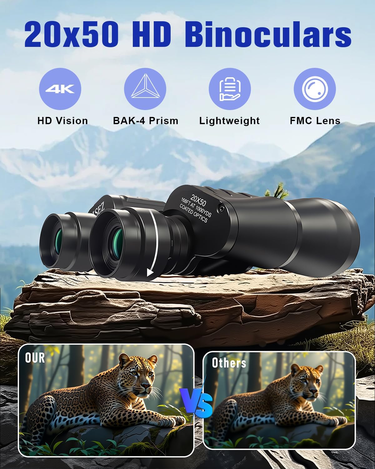 20x50 Binoculars for Adults-High Powered