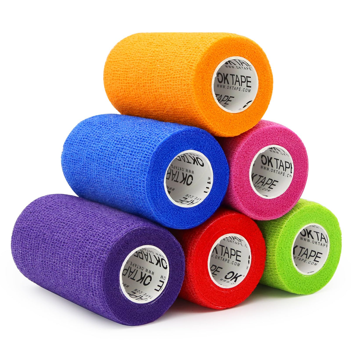 OK TAPE Self Adherent Cohesive Bandages Wrap 12Packs 2" x 5 Yards