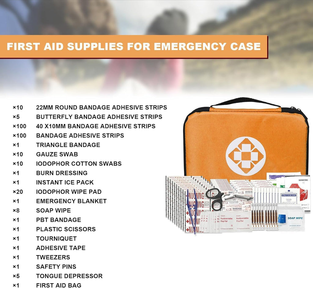 First Aid Kit - 300 Pieces - Car, Home, Camping Essentials