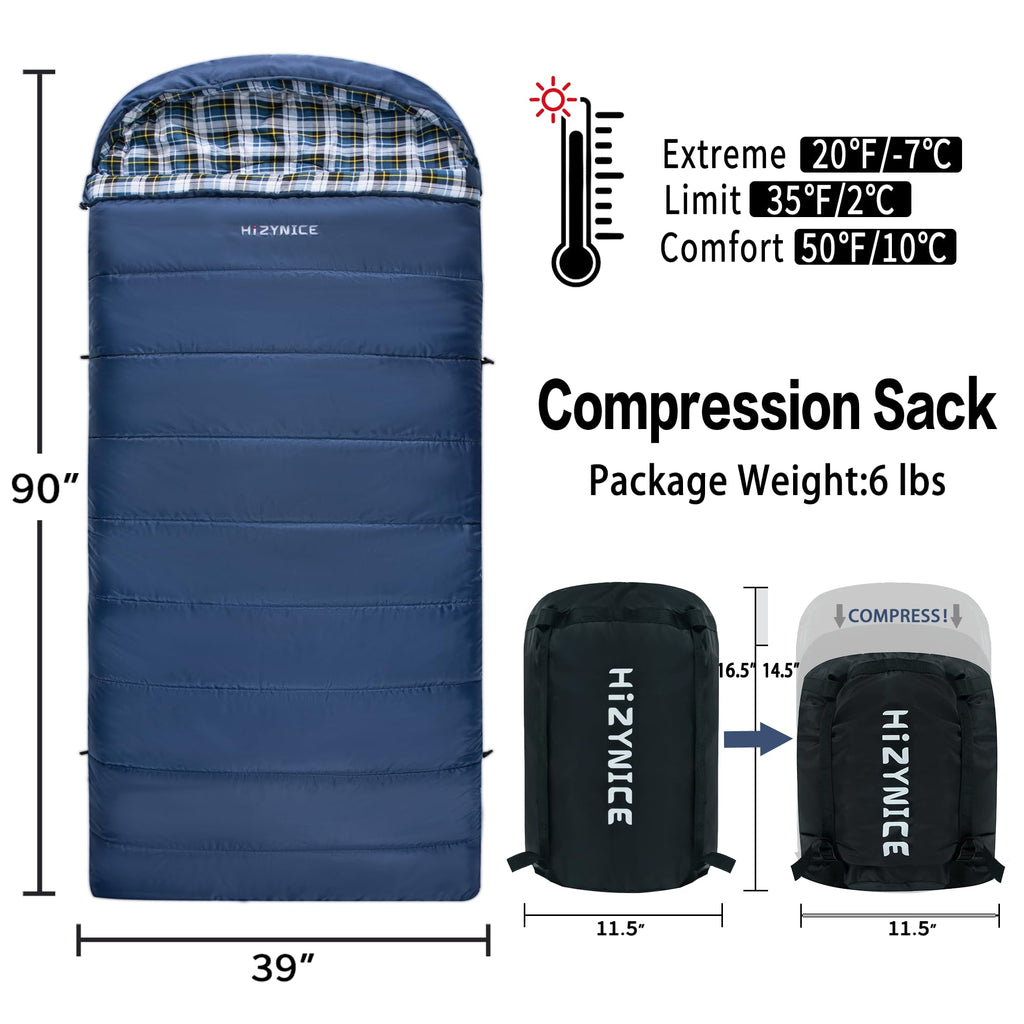 HiZYNICE Sleeping Bags for Adults XXL