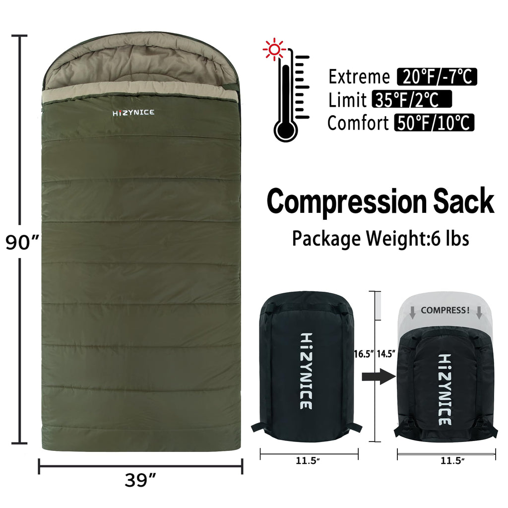 HiZYNICE Sleeping Bags for Adults XXL