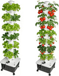 Hydroponic Tower, 14-Layer Hydroponics Growing System Kit with 70 Slots, Vertical Garden System with 20L Water Tank and Pump for Indoor Outdoor Home, Balcony & Patio
