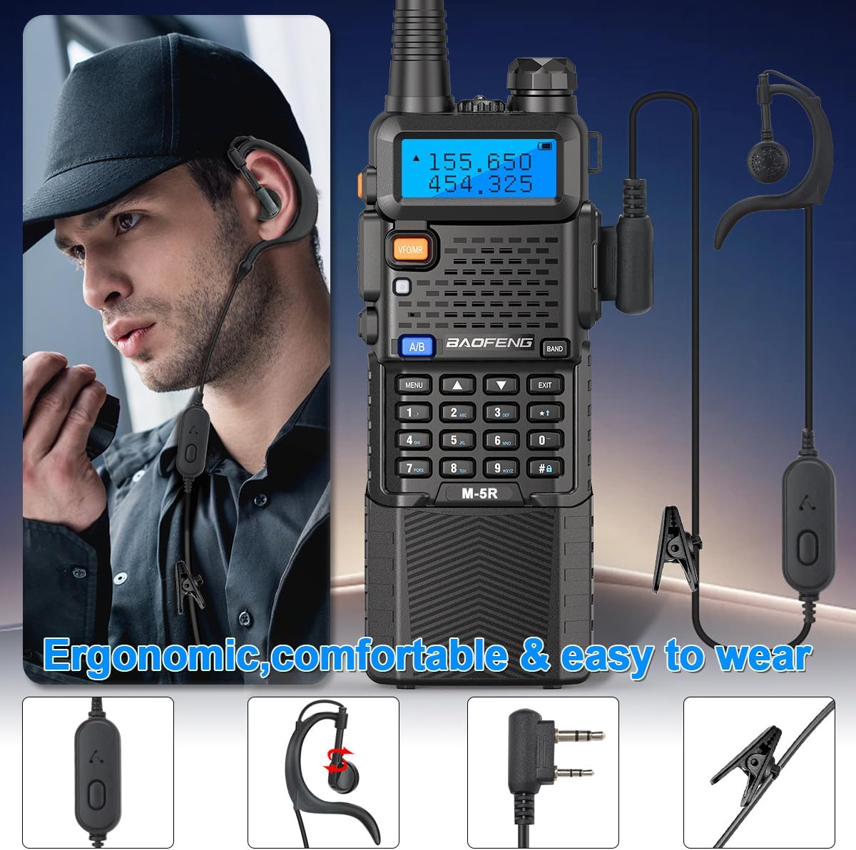 Baofeng UV-5R Ham Radio Handheld UV5R Long Range Walkie Talkies
