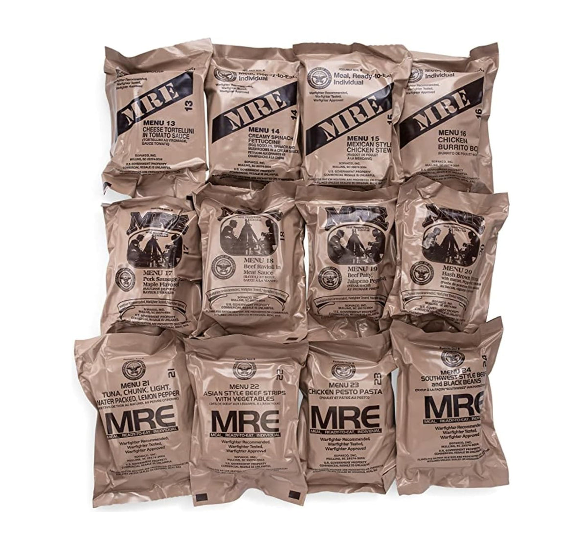 Wornick Sopacko, Ameriqual MRE Meals Ready to Eat Inspection dates 2026 or Better , Emergency Food Supply, Survival Camping Outdoor (INSPECTION DATE IS NOT EXPIRATION DATE) 12 Pack(A & B Case Bundle, 2, Count)