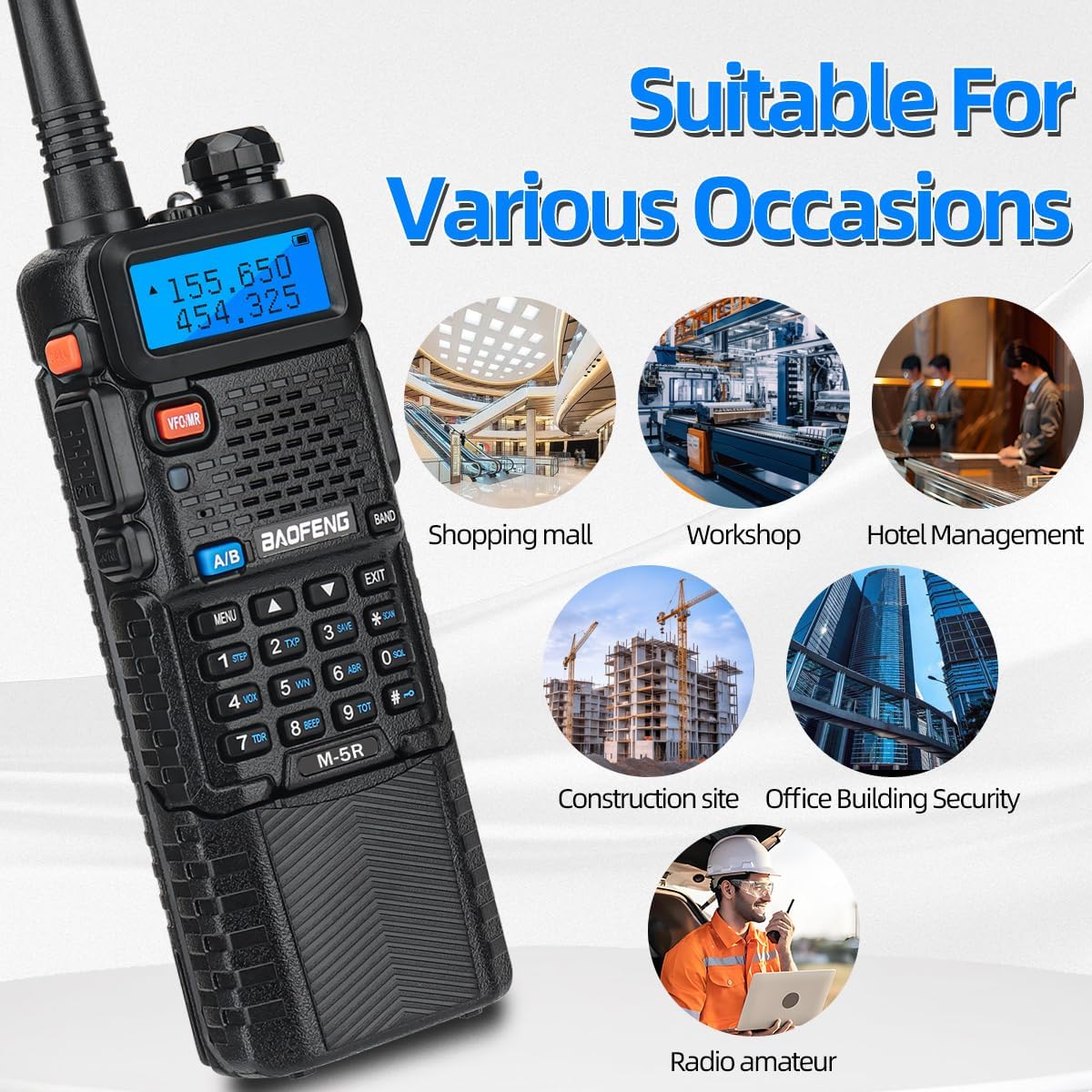 Baofeng UV-5R Ham Radio Handheld UV5R Long Range Walkie Talkies