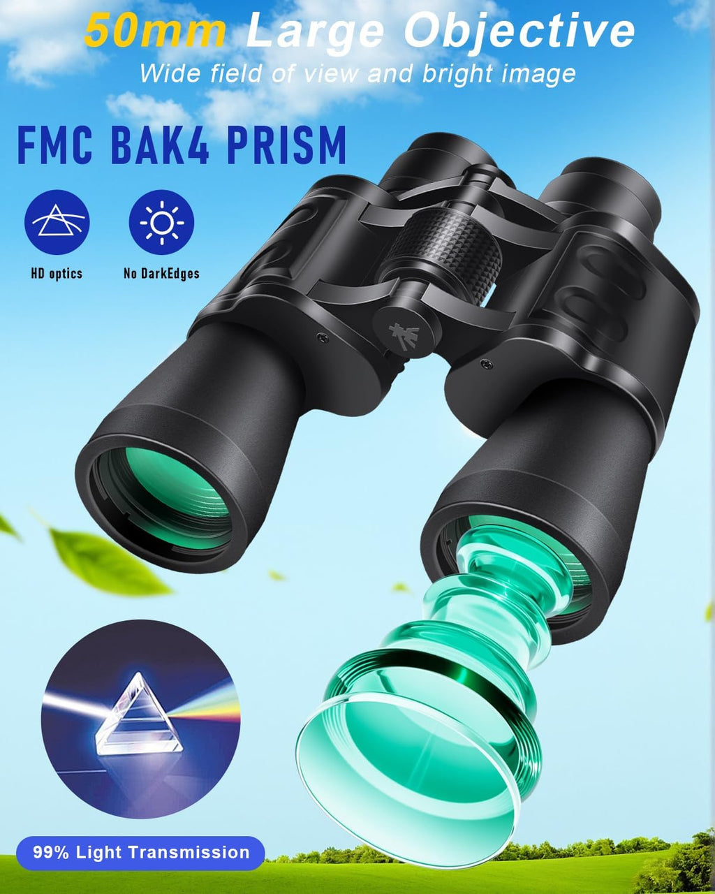 20x50 Binoculars for Adults-High Powered