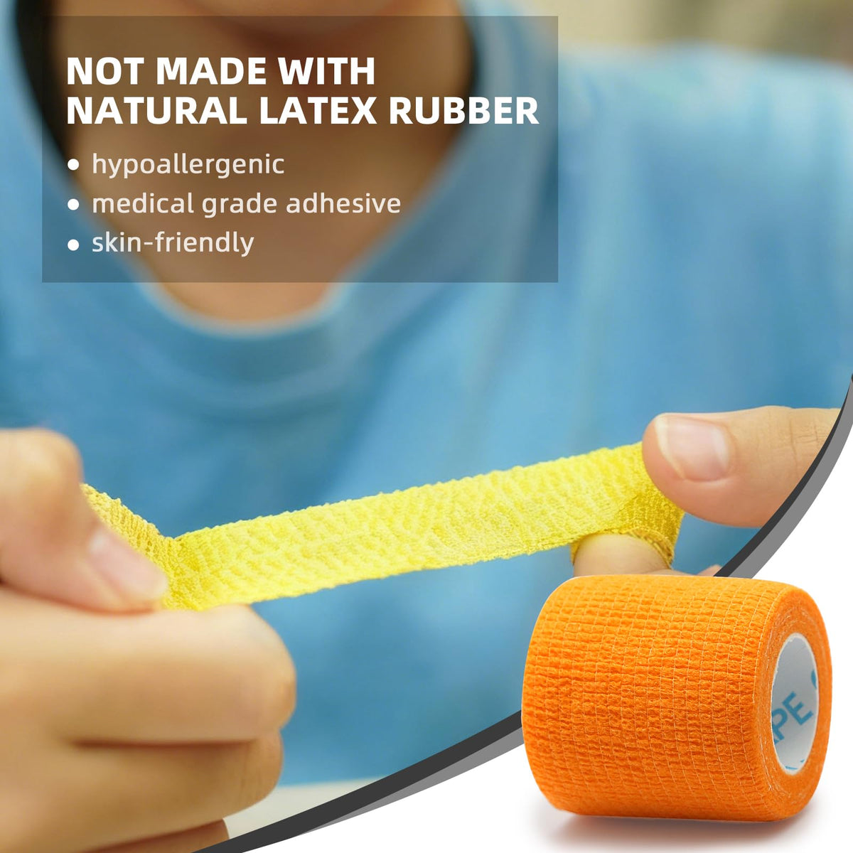 OK TAPE Self Adherent Cohesive Bandages Wrap 12Packs 2" x 5 Yards
