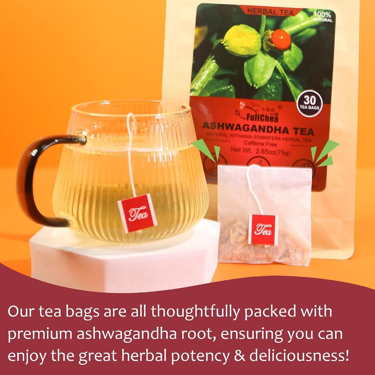 FullChea - Burdock Root Tea Bags, 40 Count, Premium Burdock Root