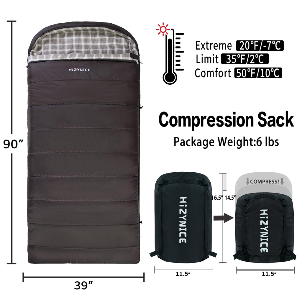 HiZYNICE Sleeping Bags for Adults XXL