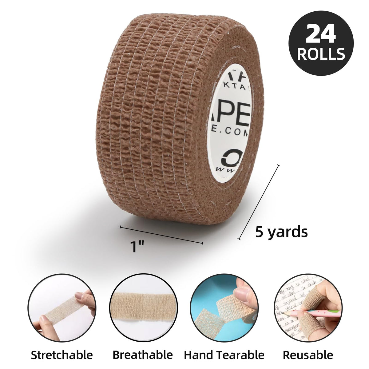 OK TAPE Self Adherent Cohesive Bandages Wrap 12Packs 2" x 5 Yards