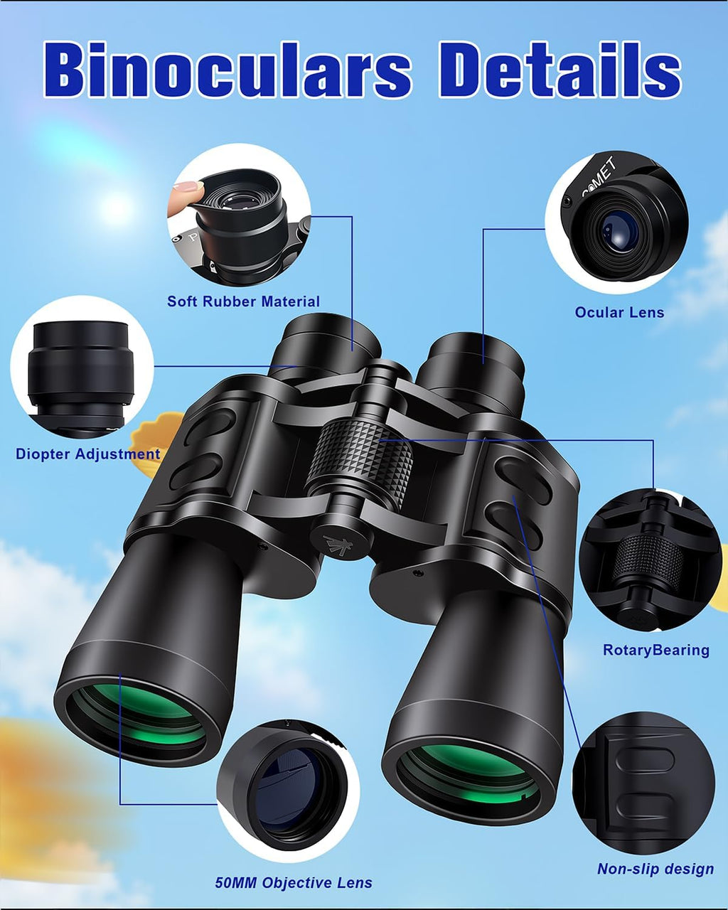20x50 Binoculars for Adults-High Powered