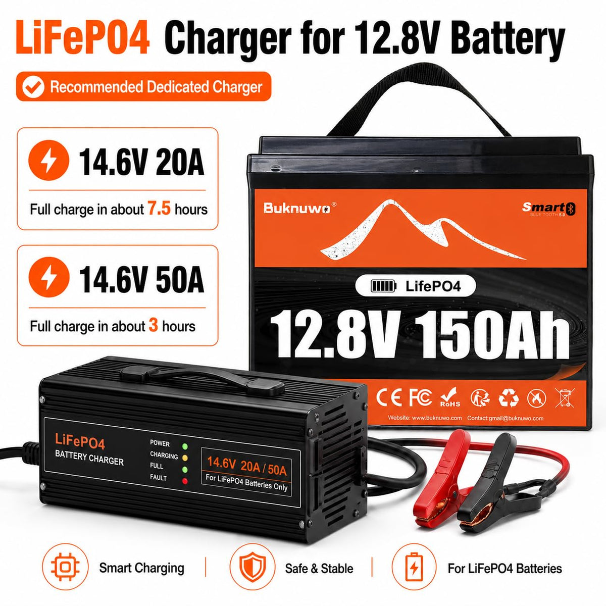 12V 100Ah LiFePO4 Lithium Battery with Bluetooth,15000+ Cycles Lithium Battery for Trolling Motor, Off-Grid,Boat,RV, Marine, Solar (12.8V 100Ah-Bluetooth)
