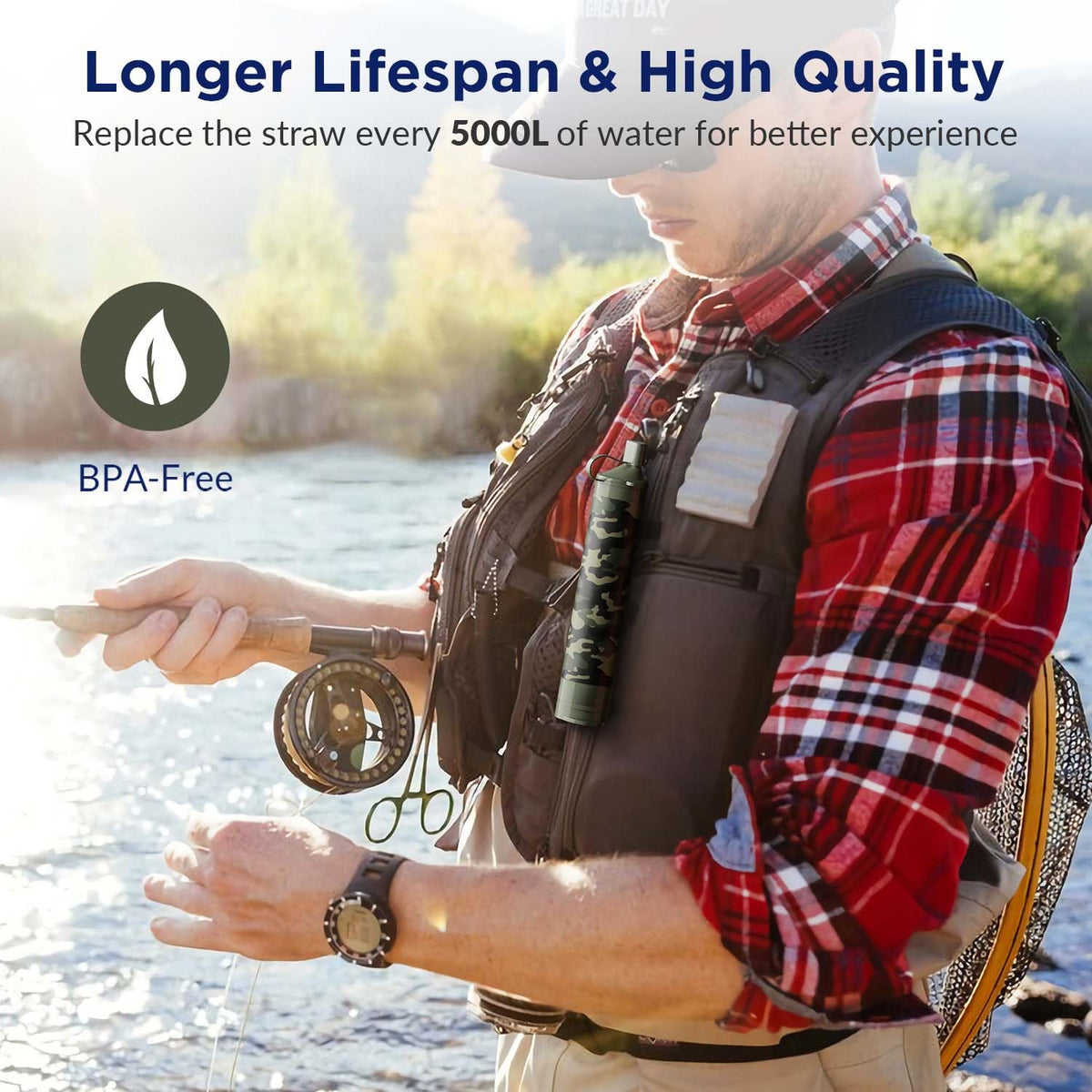 Membrane Solutions Personal Water Filter Straw S1