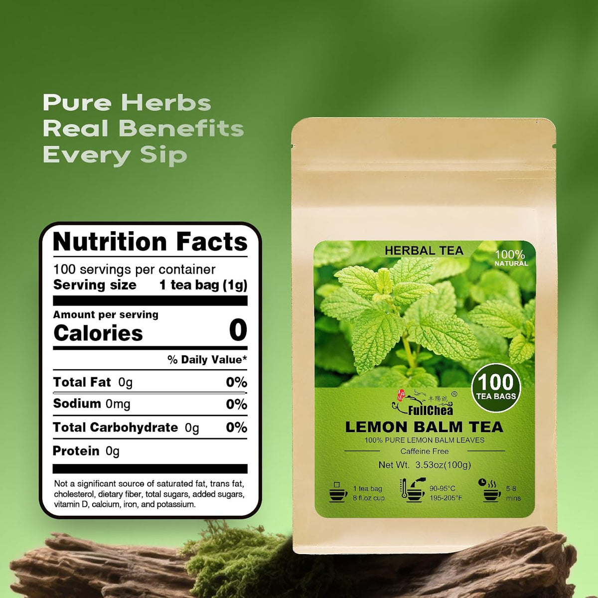 FullChea - Burdock Root Tea Bags, 40 Count, Premium Burdock Root