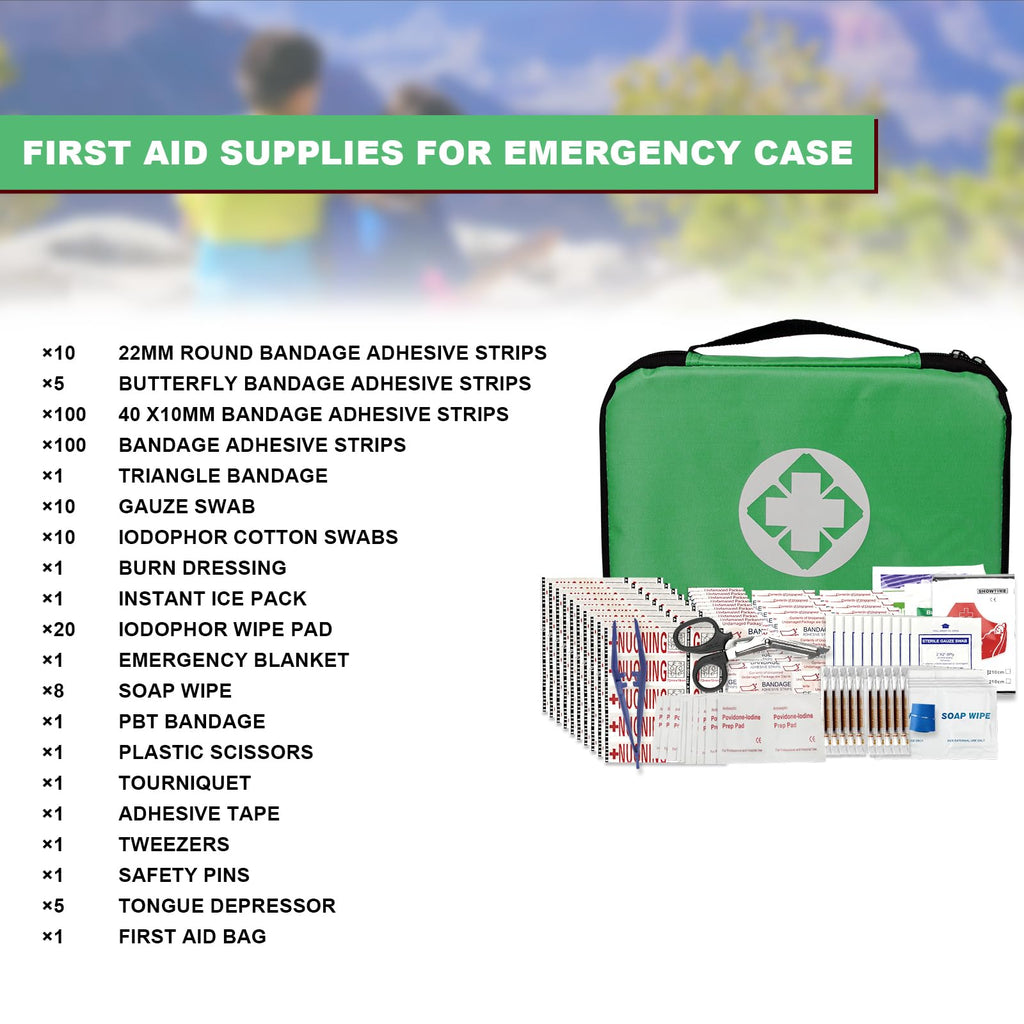 First Aid Kit - 300 Pieces - Car, Home, Camping Essentials
