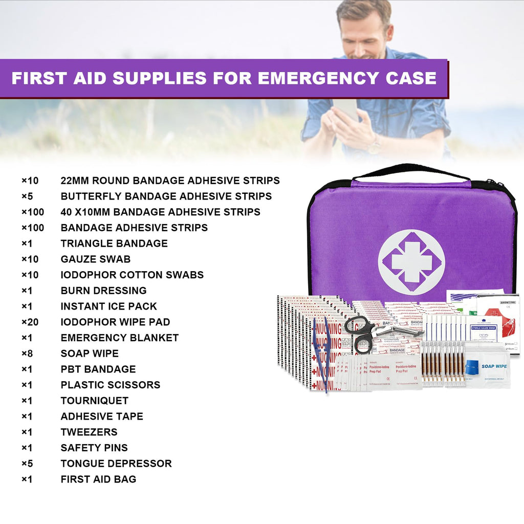 First Aid Kit - 300 Pieces - Car, Home, Camping Essentials