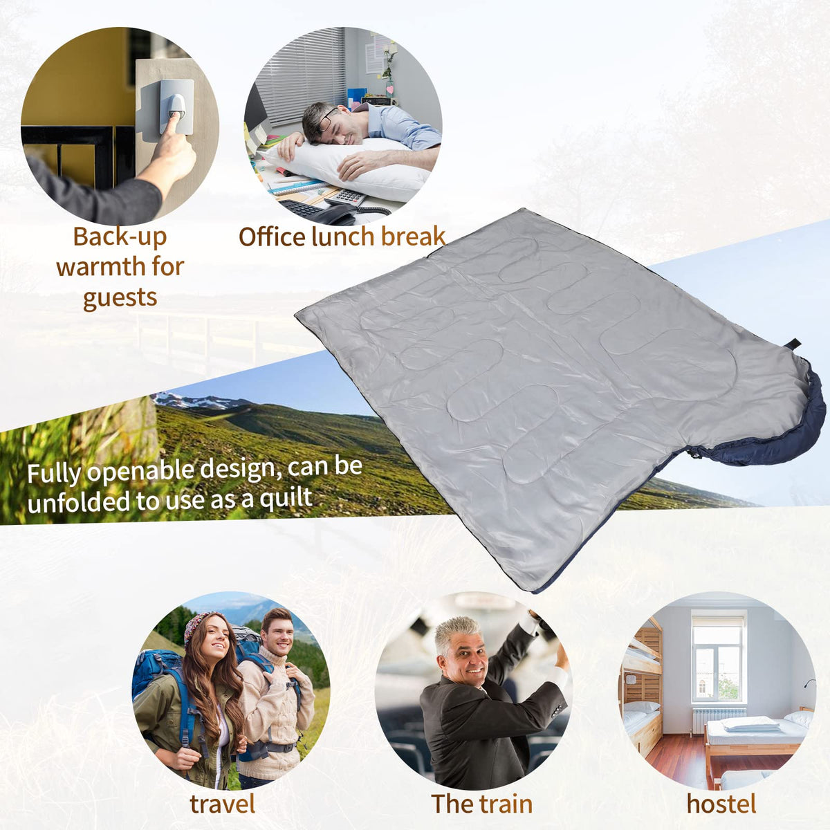 Macarrie 4 Pack 0 Degree Sleeping Bags for Adults