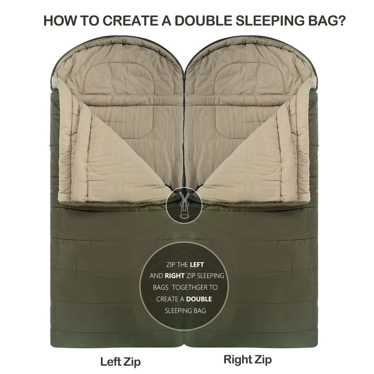 HiZYNICE Sleeping Bags for Adults XXL