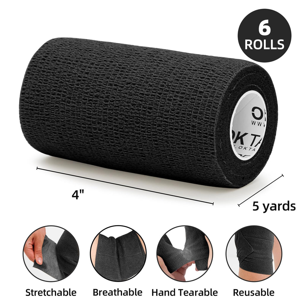 OK TAPE Self Adherent Cohesive Bandages Wrap 12Packs 2" x 5 Yards