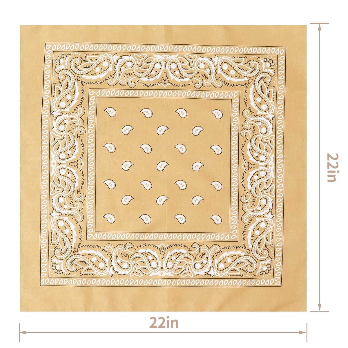 Jeatonge 20 Pcs Bandanas for Women Men Head Scarf Handkerchief 22x22 Inch
