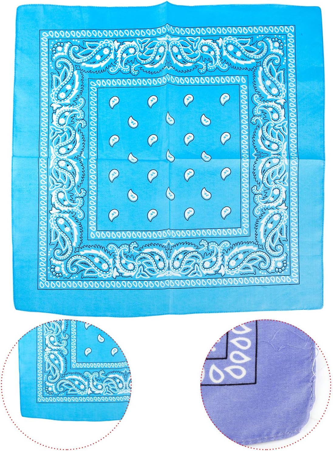 Jeatonge 20 Pcs Bandanas for Women Men Head Scarf Handkerchief 22x22 Inch