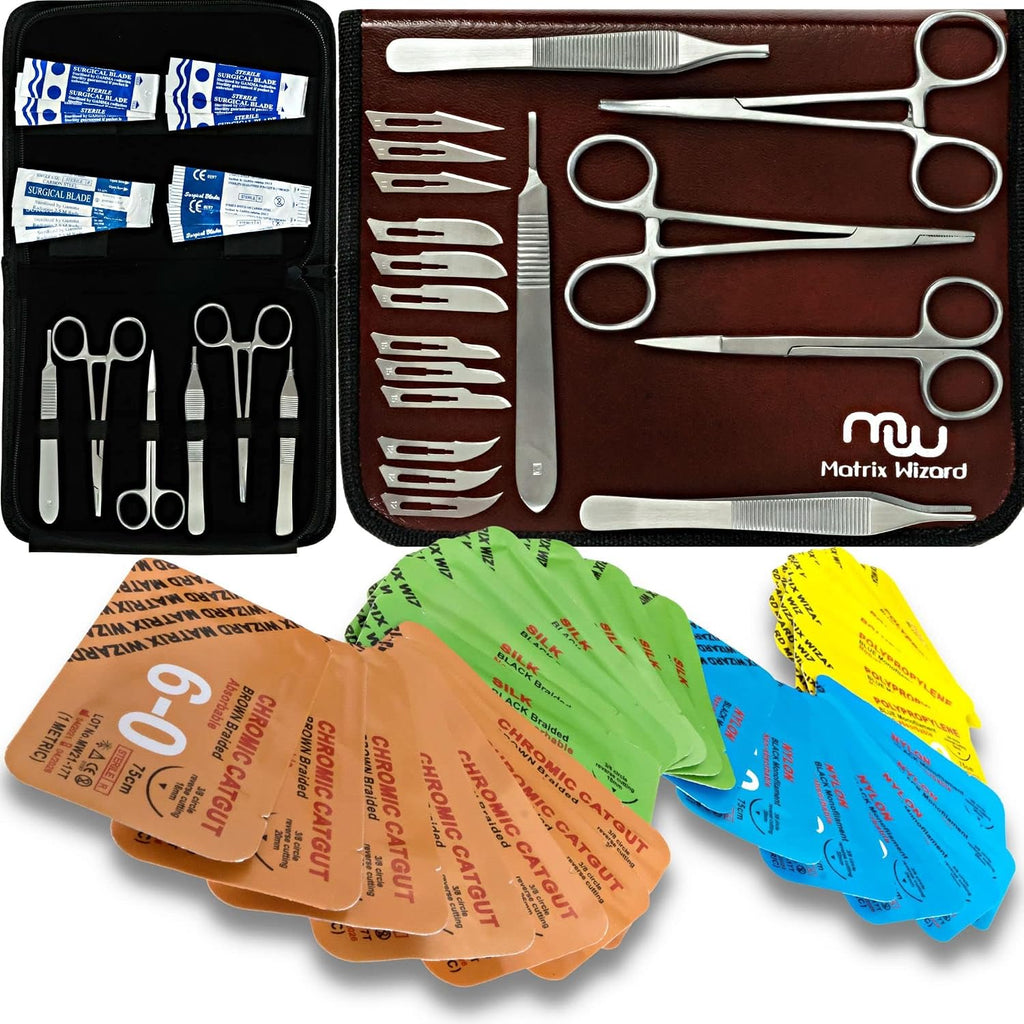 Sterile Sutures Thread with Needle Plus Tools