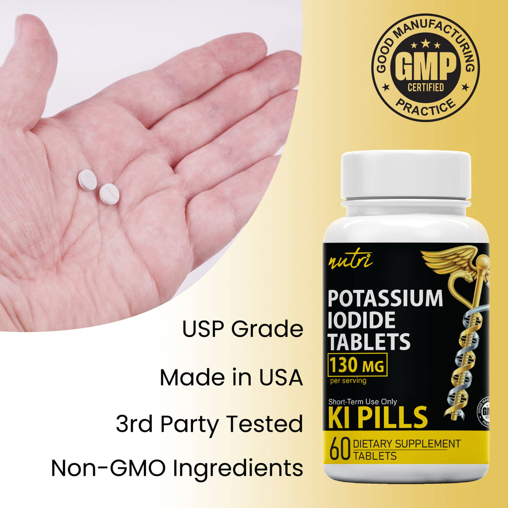 Nutri Potassium Iodide Tablets, 130mg - 120 Tablets (2 Pack)